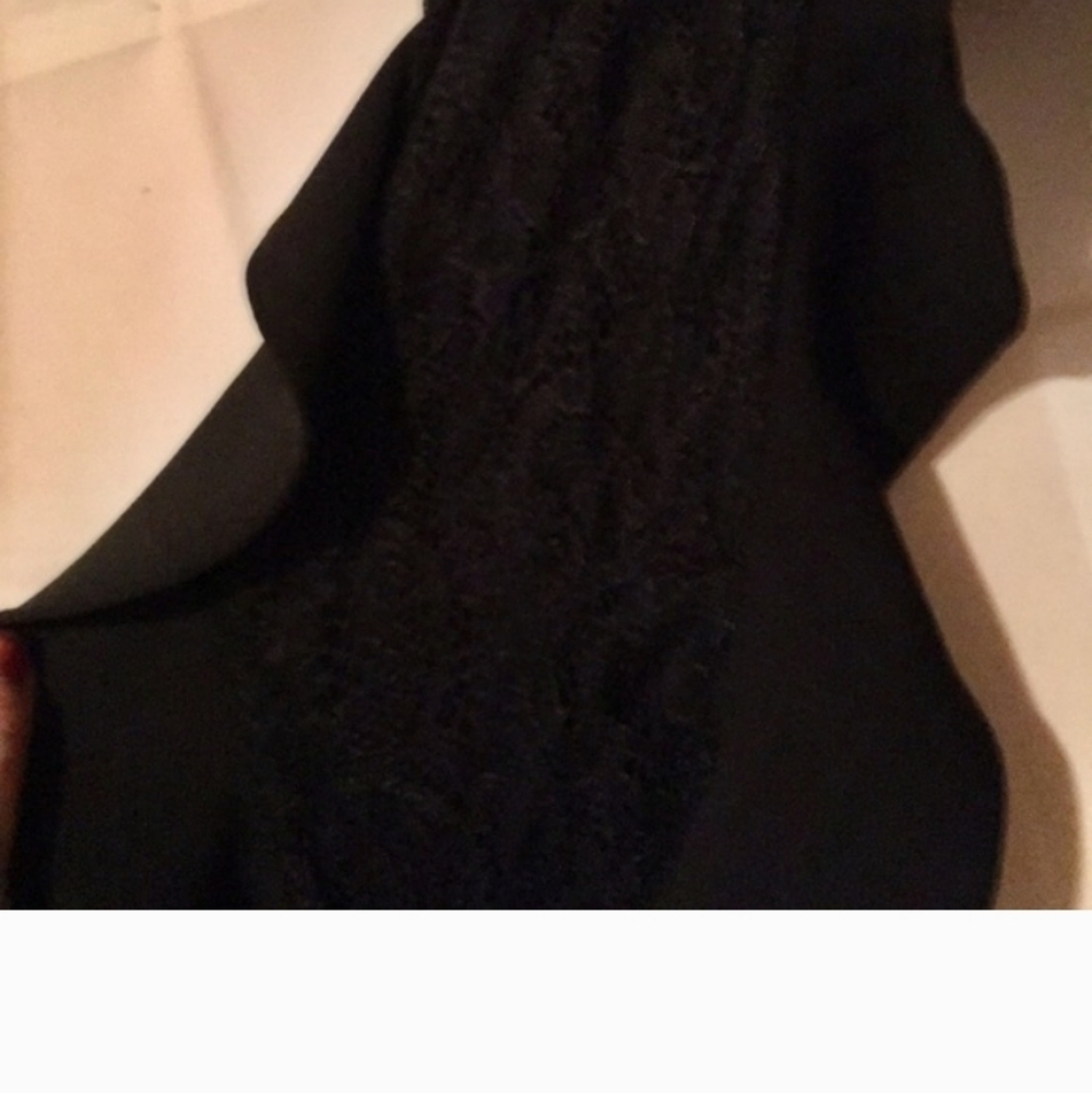 Nwot Elegant Black Lace Versatile Rouched JUMPSUIT - Picture 14 of 16